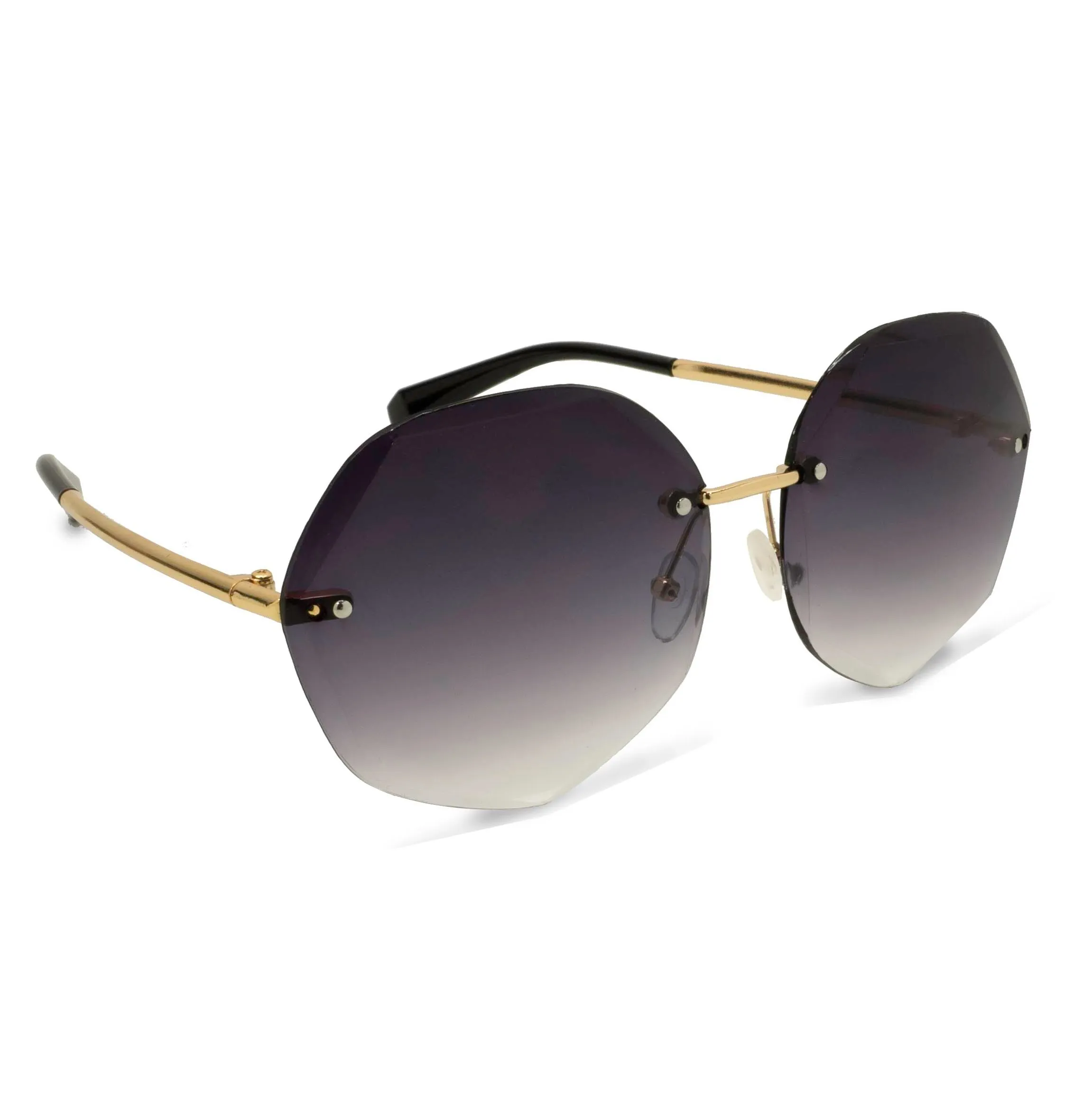Polygon Stylish Oversized Gradient Sunglasses