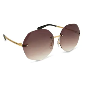 Polygon Stylish Oversized Gradient Sunglasses