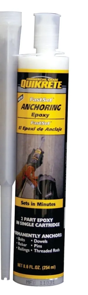 Quikrete FastSet 8620-30 Anchoring Epoxy, White, 8.6 oz Cartridge :EA: QUANTITY: 1