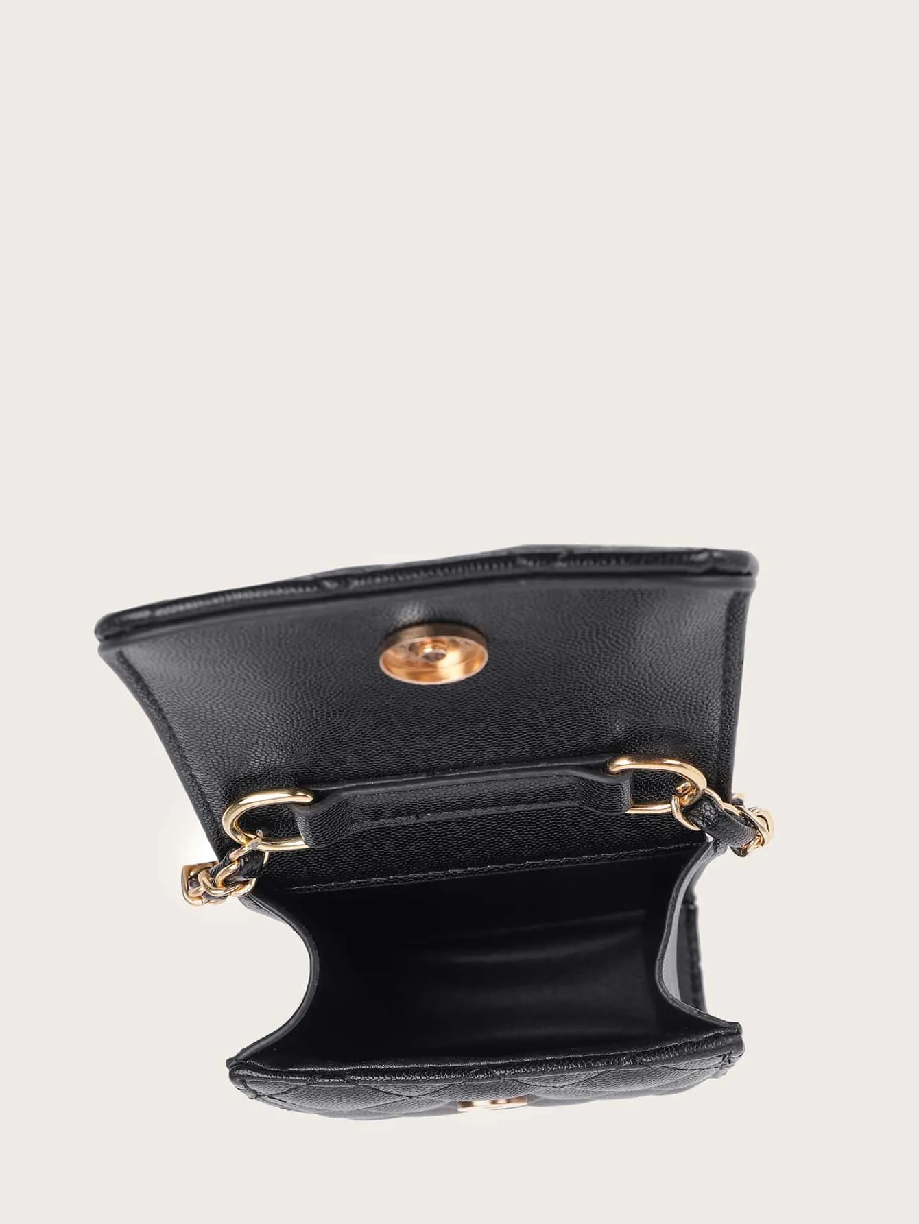 Quilted Flap Phone Bag With Purse