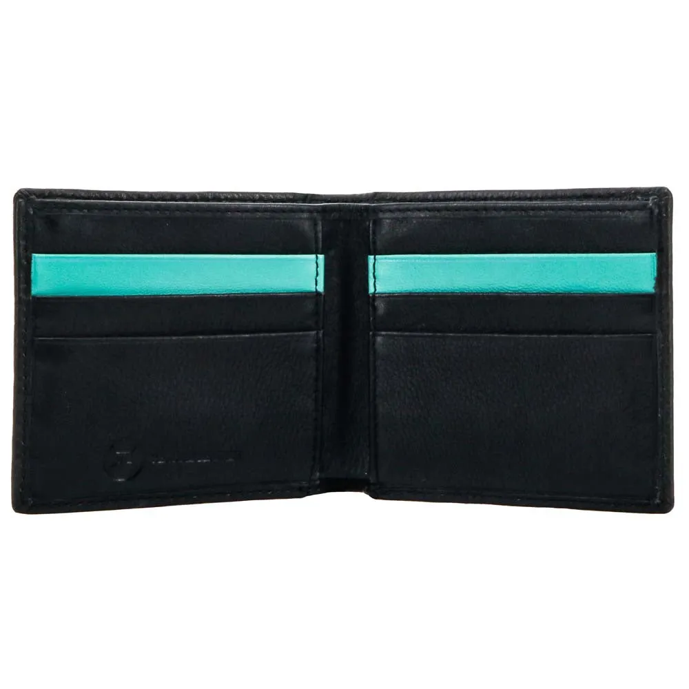 "Black Hawk" Bifold Hooey Wallet Black/Red w/ Aztec Print