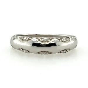 R395 Textured CZ Ring