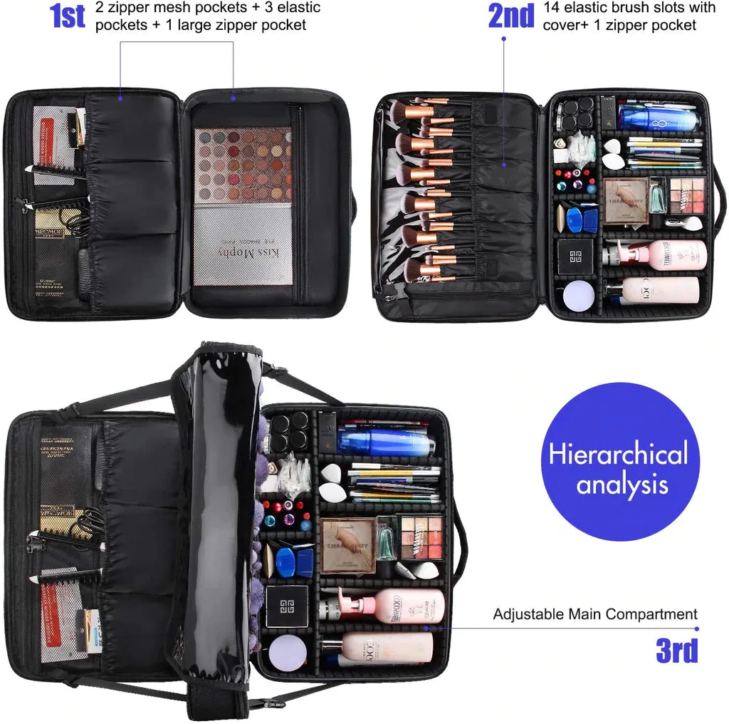 Relavel Extra Large Makeup Case - Black