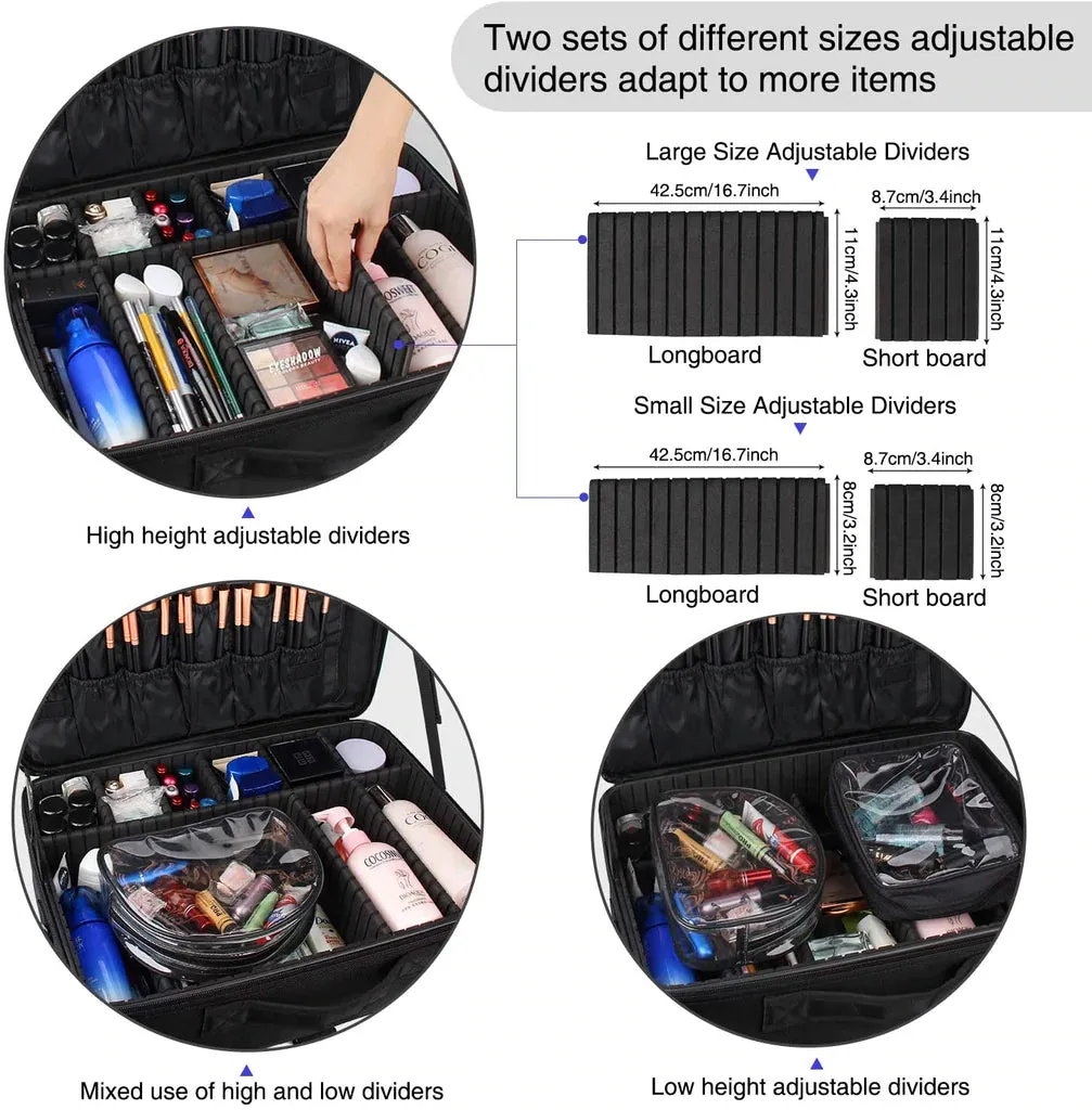 Relavel Extra Large Makeup Case - Black