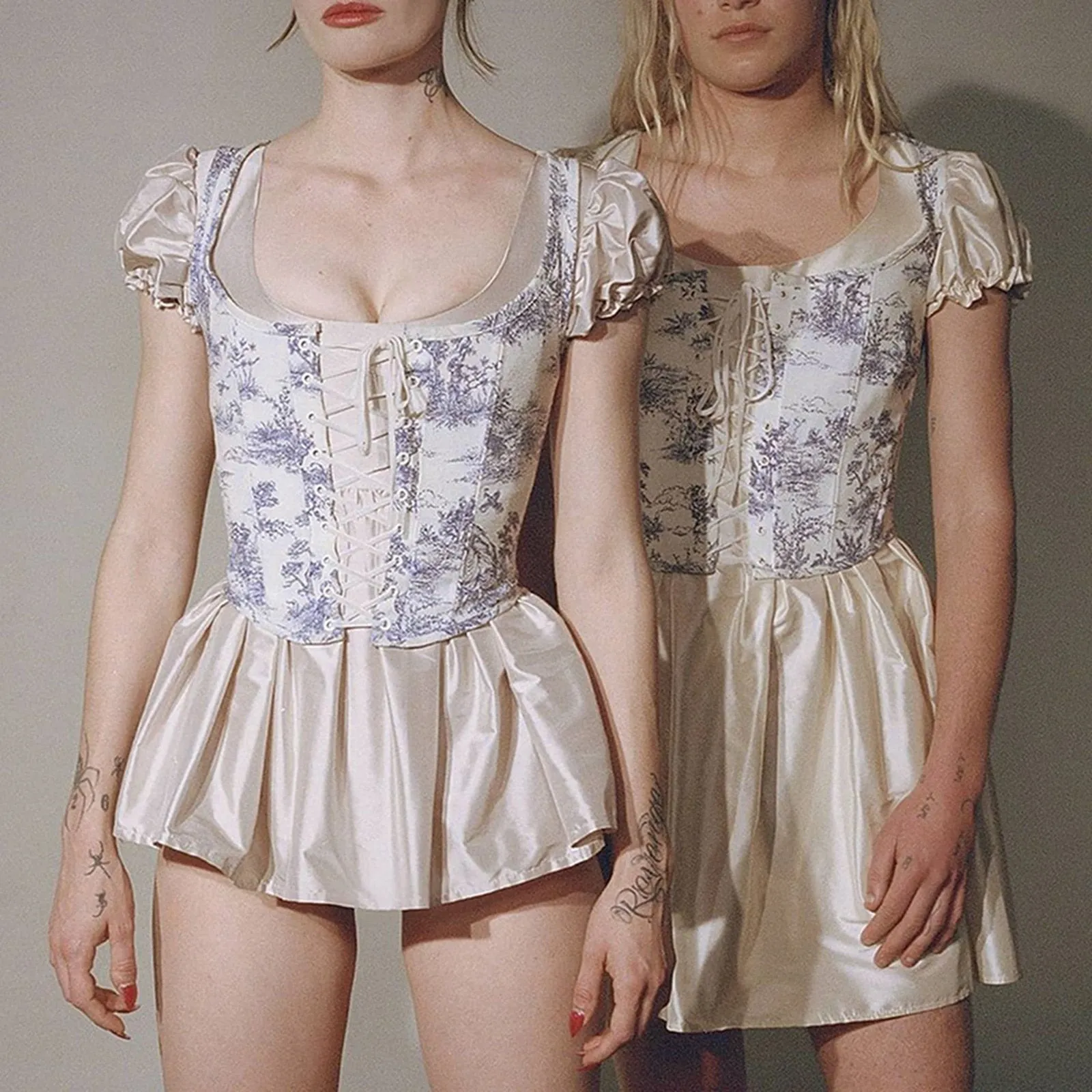Renaissance Floral Stylish Croset Top