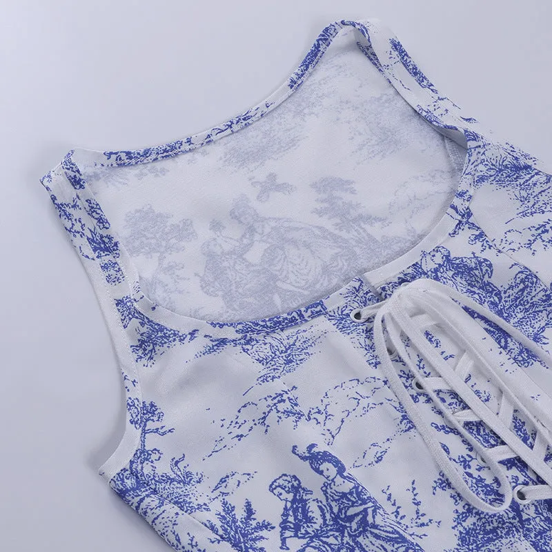 Renaissance Floral Stylish Croset Top