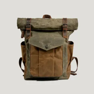 Retro Large Canvas Backpack Multi-Pocket Waterproof Travel Backpack Fit 15.6'' Laptop