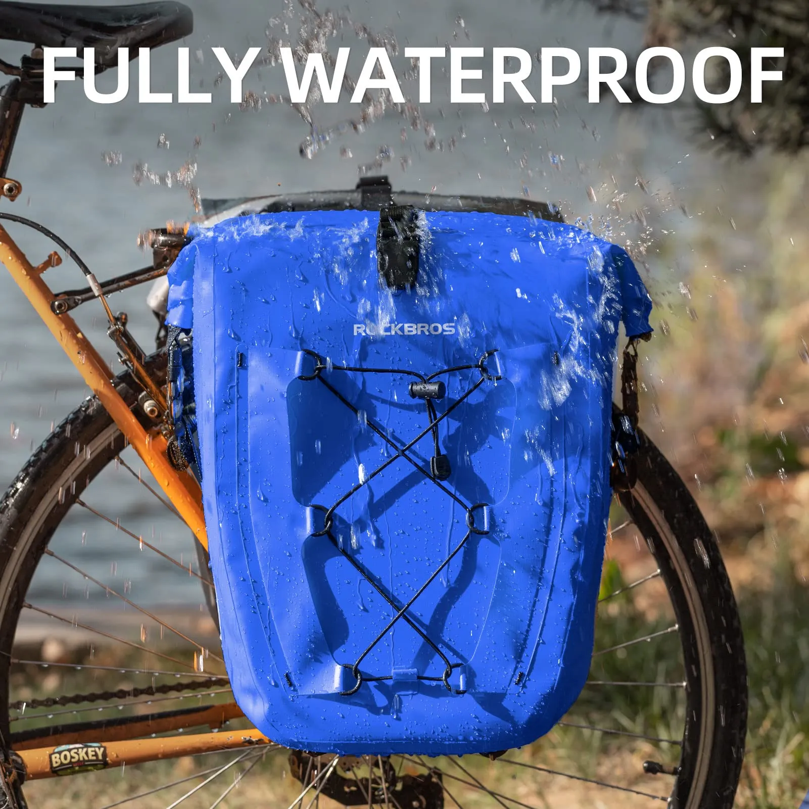 ROCKBROS 32L Waterproof Bike Panniers Durable Spacious Easy to Install