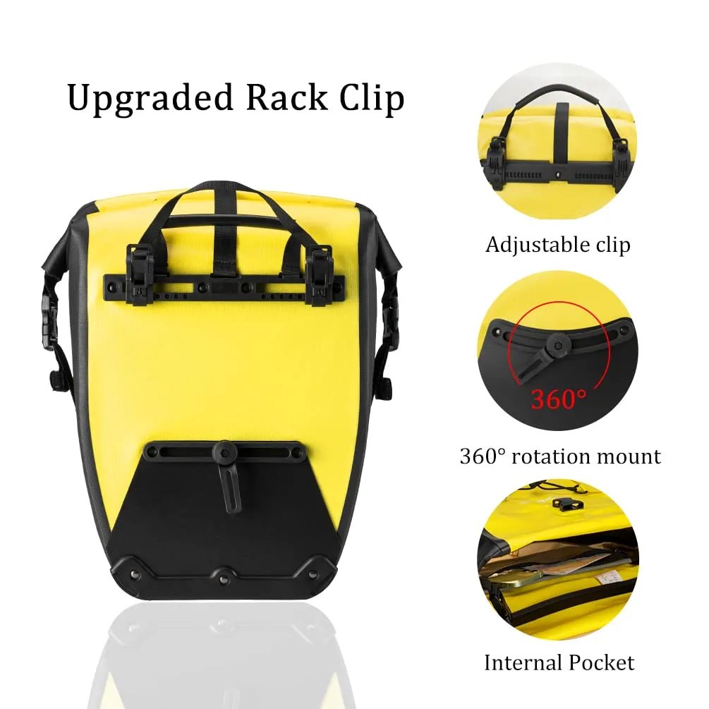 ROCKBROS 32L Waterproof Bike Panniers Durable Spacious Easy to Install