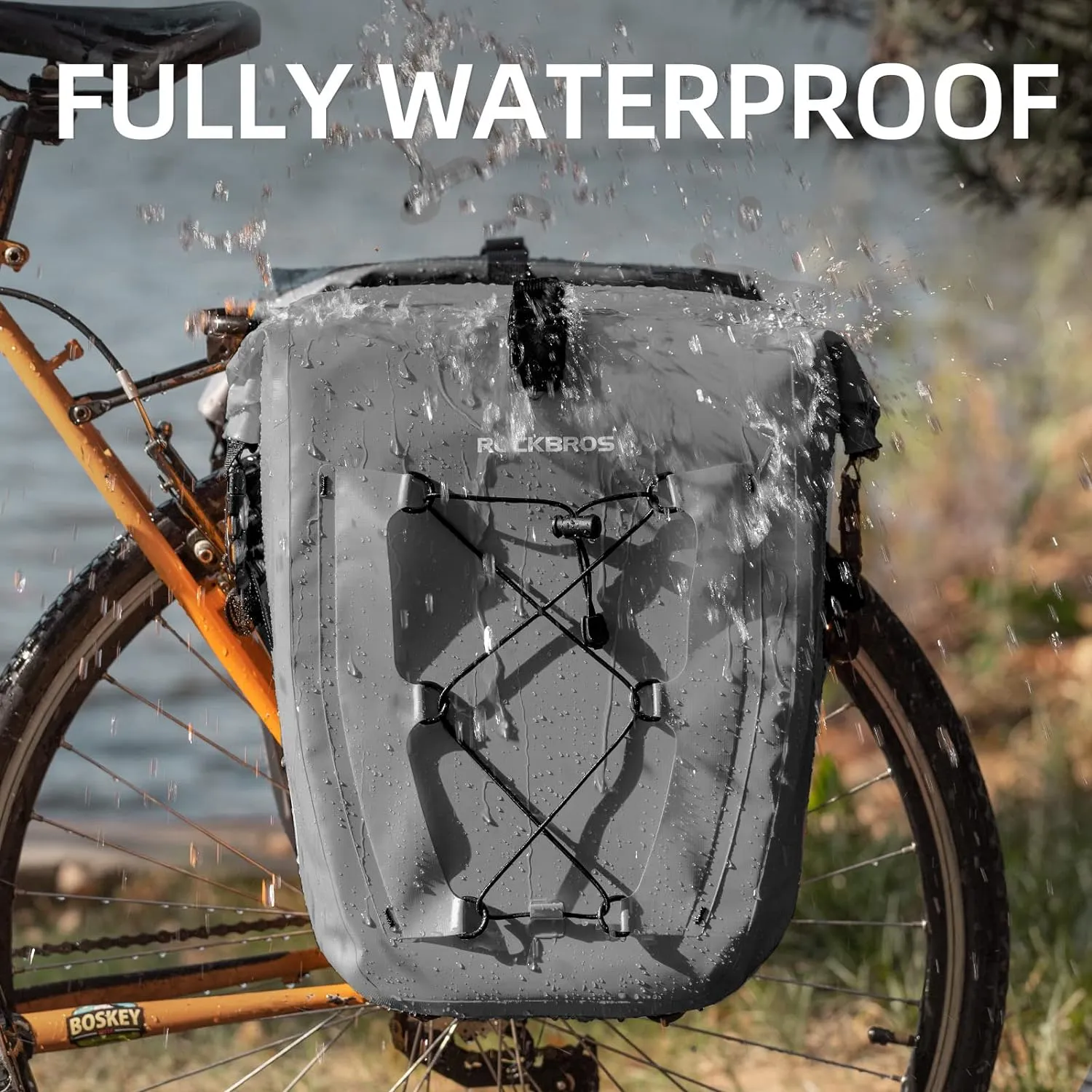 ROCKBROS 32L Waterproof Bike Panniers Durable Spacious Easy to Install