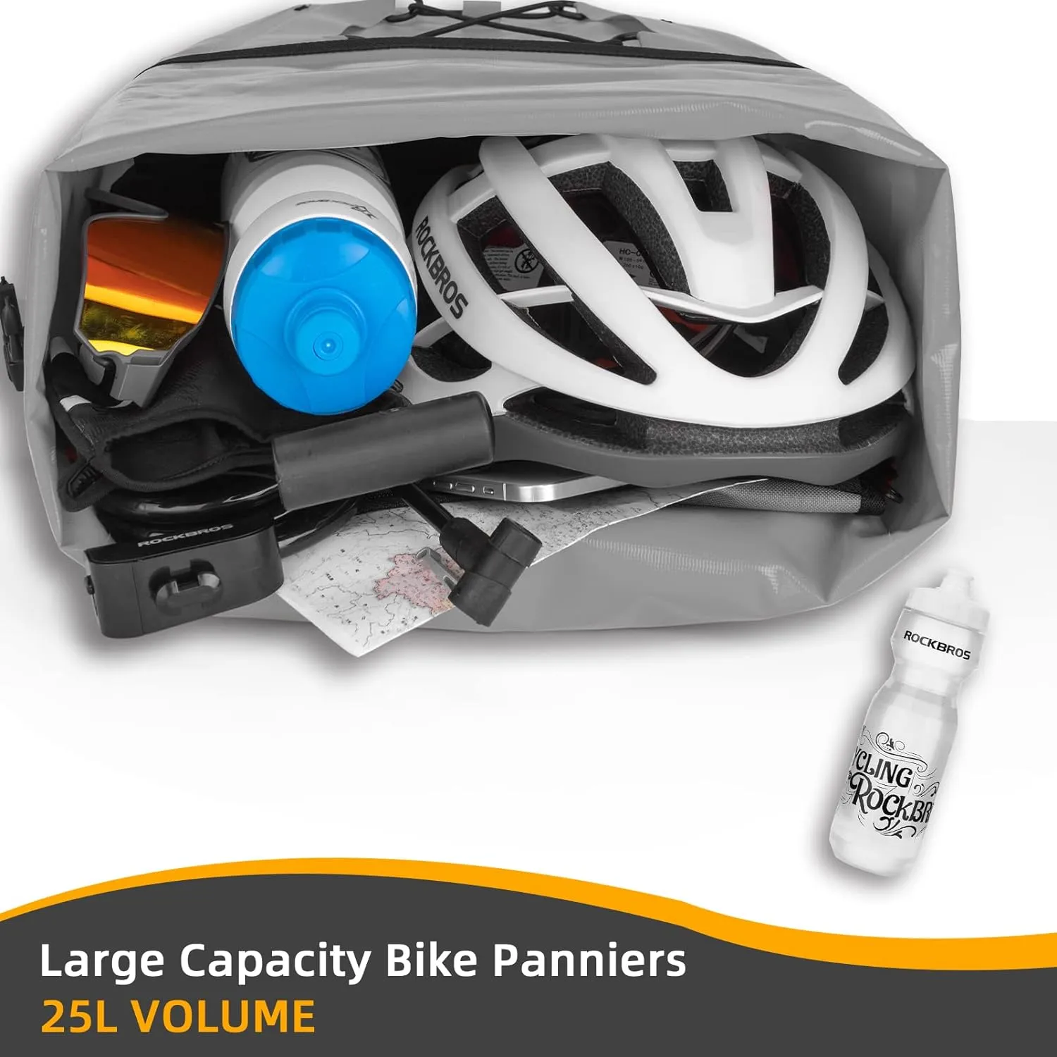 ROCKBROS 32L Waterproof Bike Panniers Durable Spacious Easy to Install