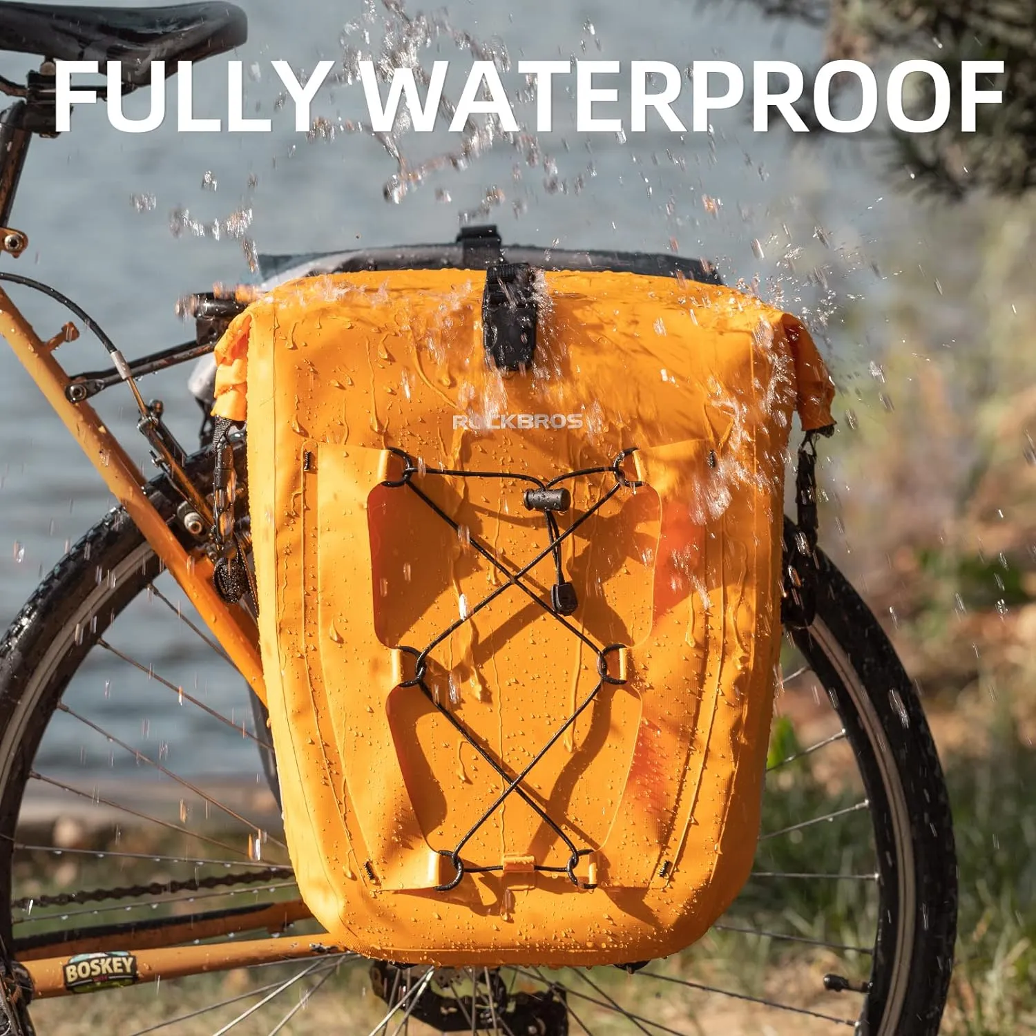 ROCKBROS 32L Waterproof Bike Panniers Durable Spacious Easy to Install