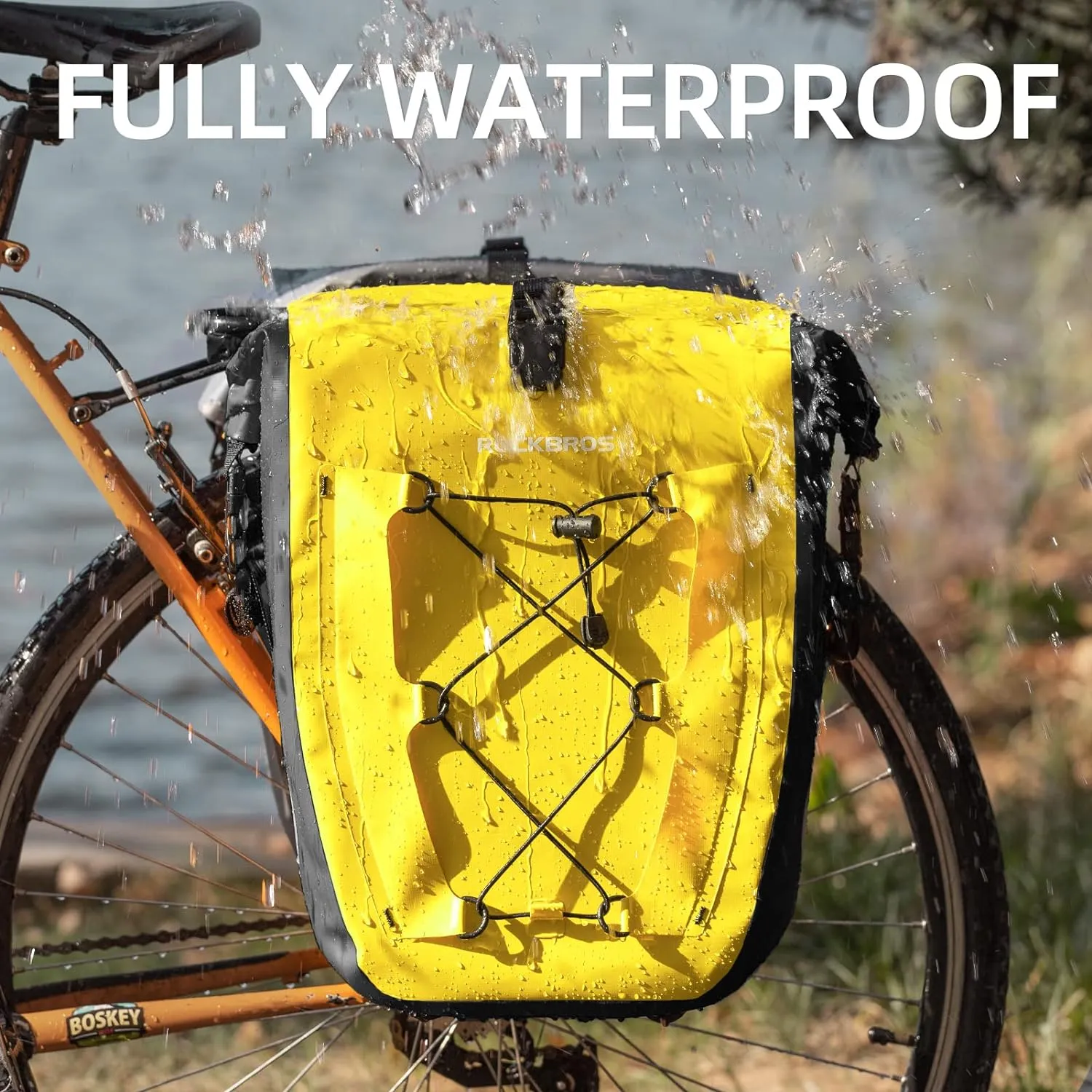 ROCKBROS 32L Waterproof Bike Panniers Durable Spacious Easy to Install