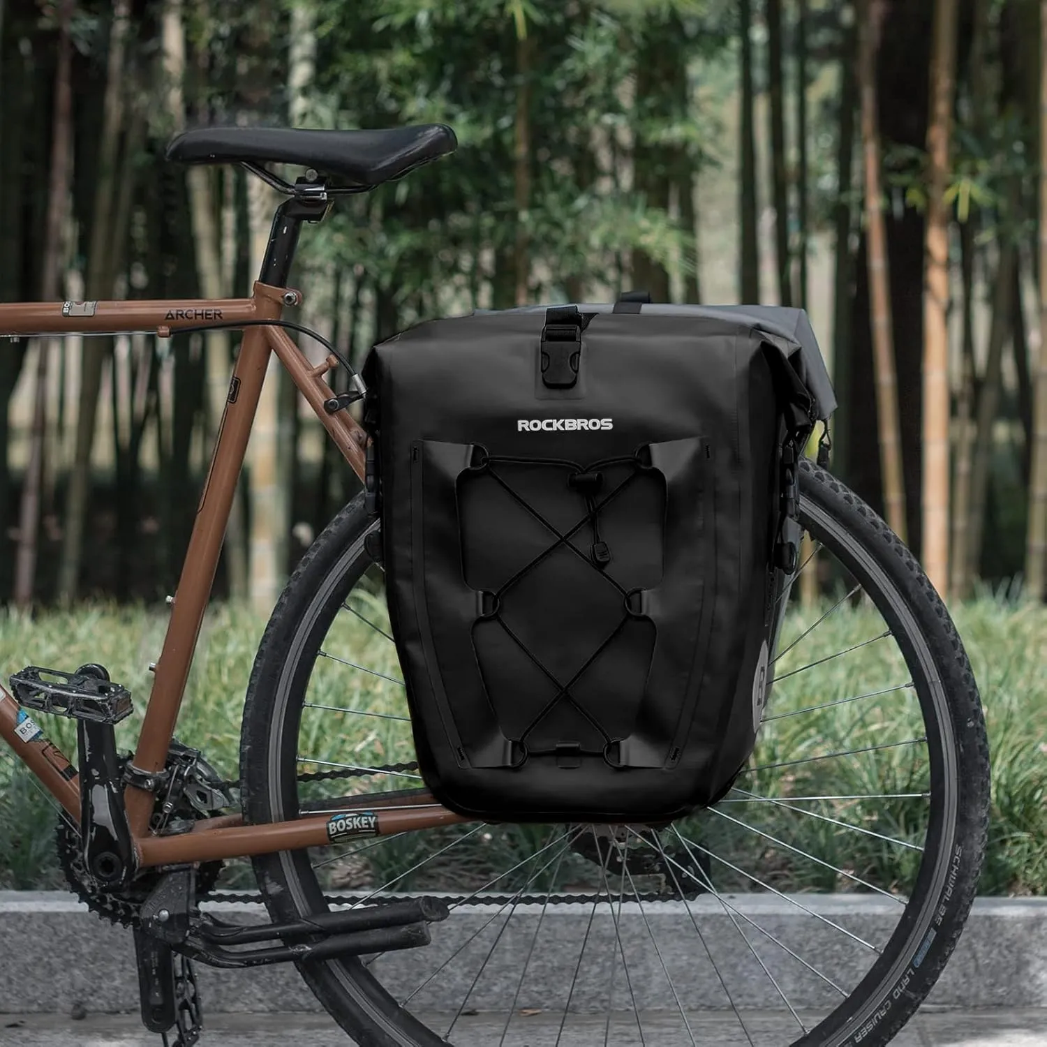ROCKBROS 32L Waterproof Bike Panniers Durable Spacious Easy to Install
