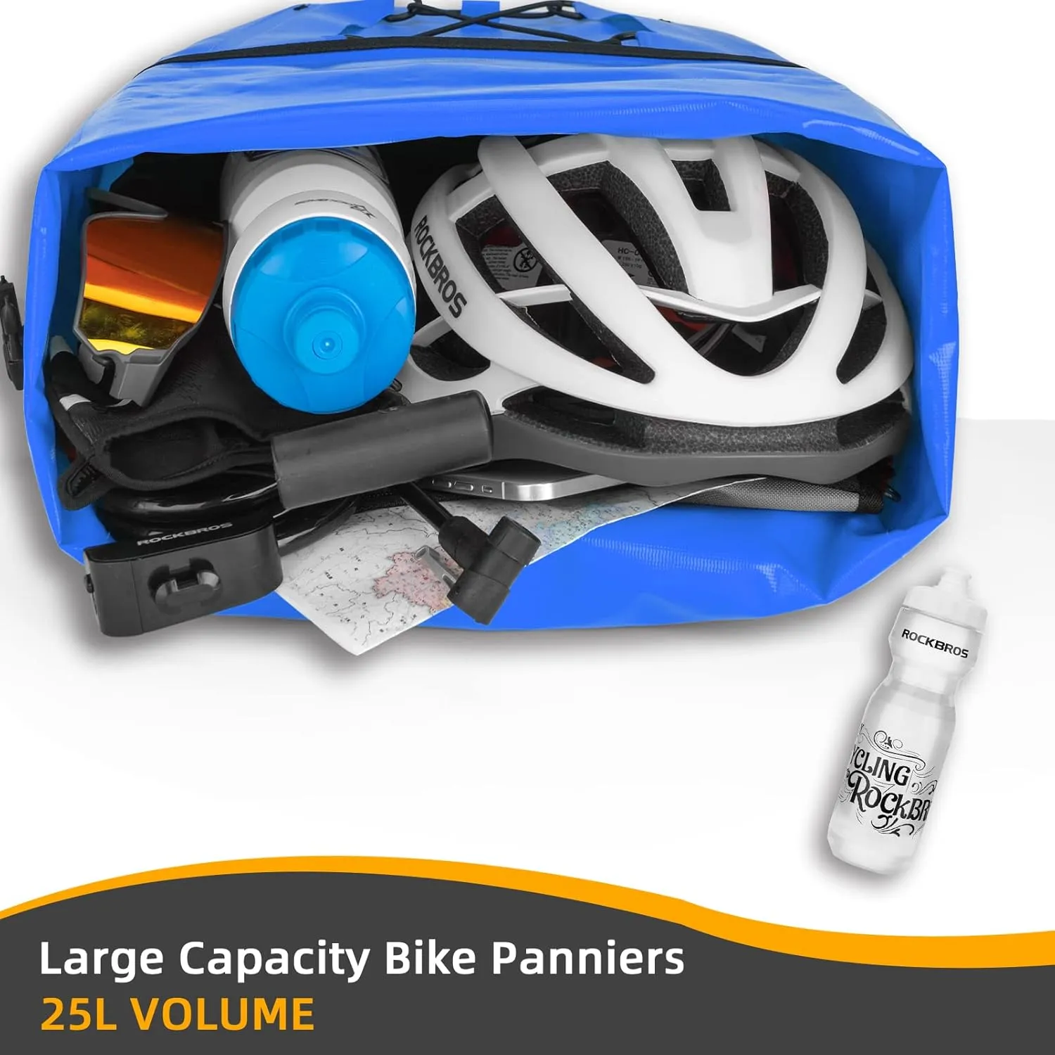 ROCKBROS 32L Waterproof Bike Panniers Durable Spacious Easy to Install