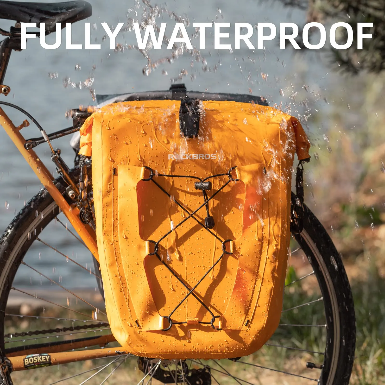 ROCKBROS 32L Waterproof Bike Panniers Durable Spacious Easy to Install