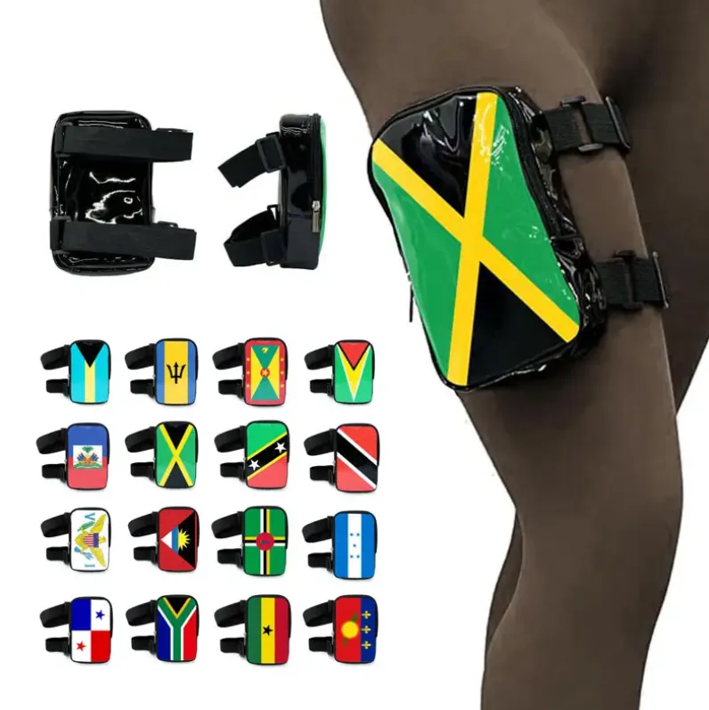 Run & Revel Caribbean Carnival Adjustable Thigh/Leg Bag - Trinidad & Tobago