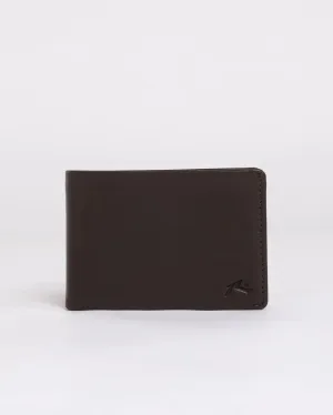 Rusty Busted Leather Wallet - Coffee