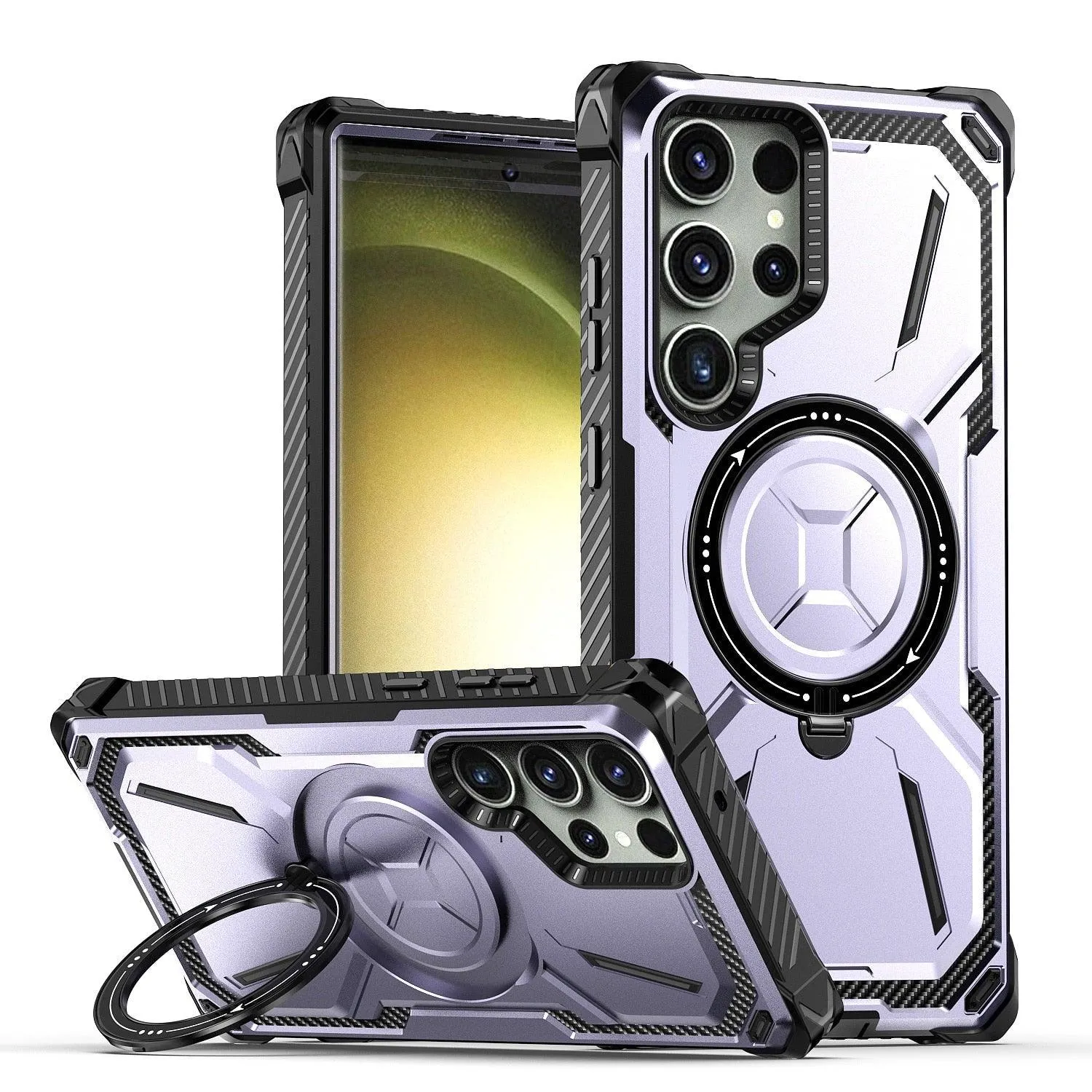 Samsung Galaxy S23 Ultra S23  Plus Case Metal Kickstand Magnetic Case with MagSafe