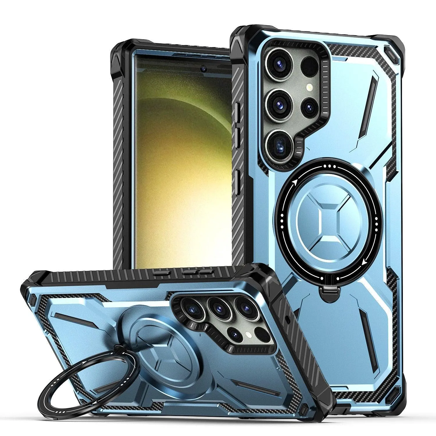 Samsung Galaxy S23 Ultra S23  Plus Case Metal Kickstand Magnetic Case with MagSafe