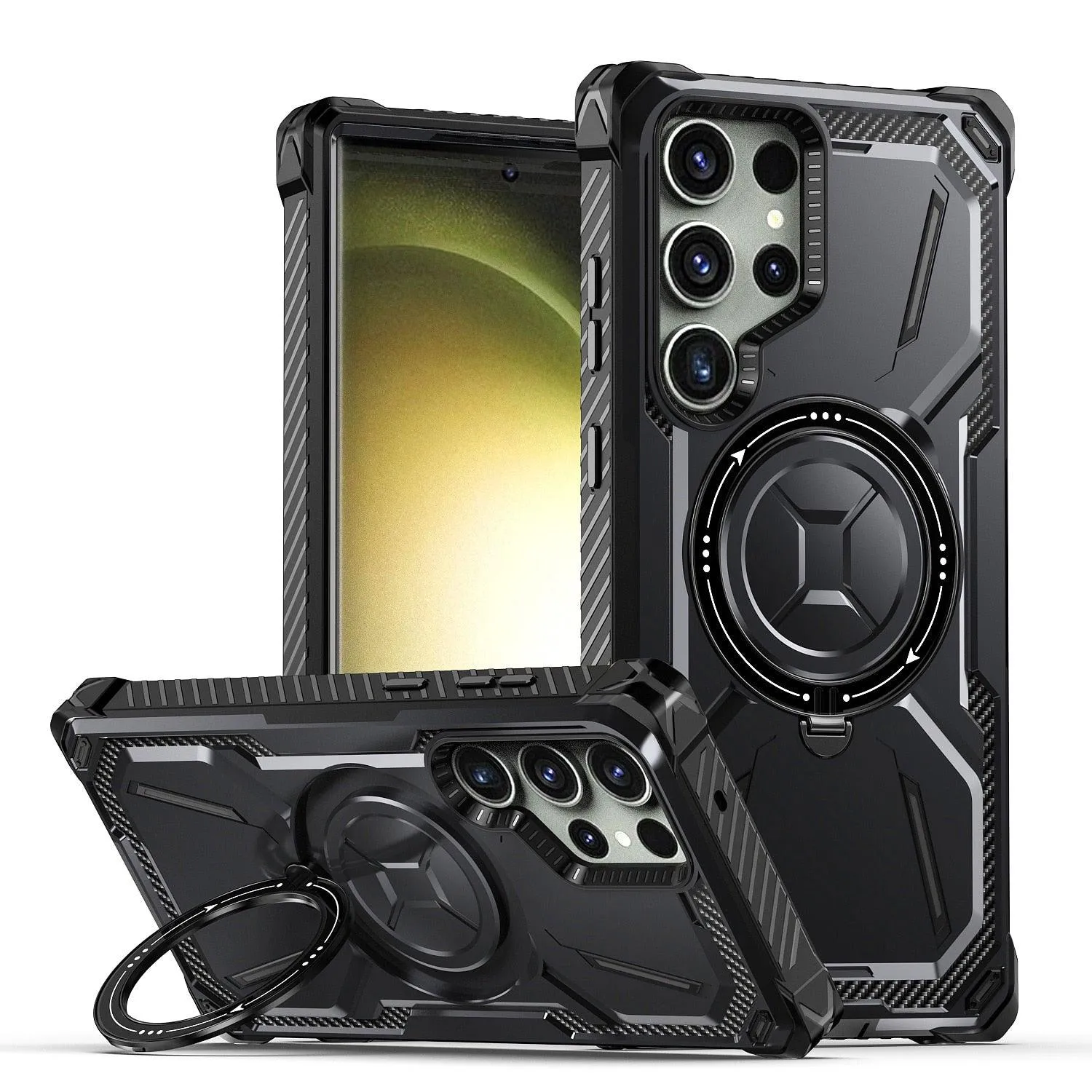 Samsung Galaxy S23 Ultra S23  Plus Case Metal Kickstand Magnetic Case with MagSafe
