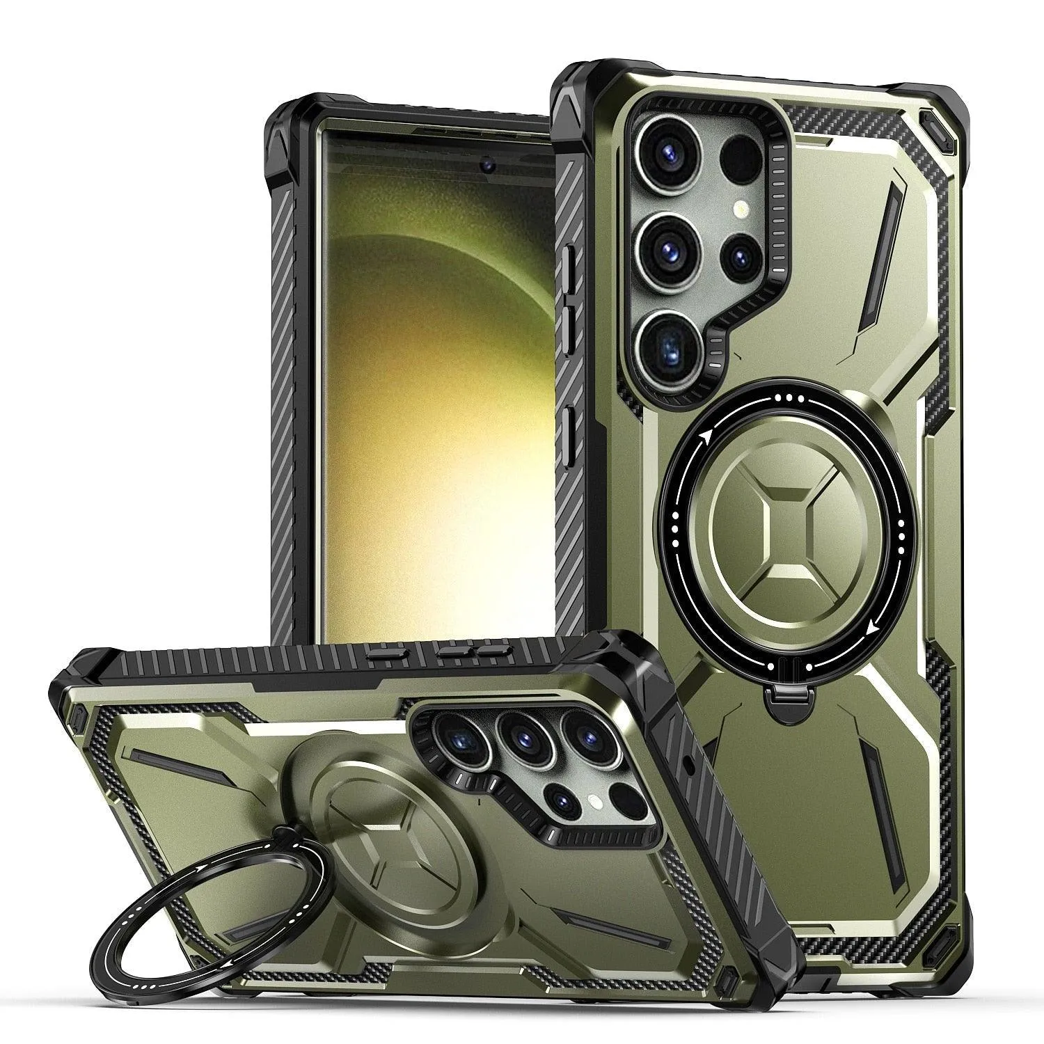 Samsung Galaxy S23 Ultra S23  Plus Case Metal Kickstand Magnetic Case with MagSafe