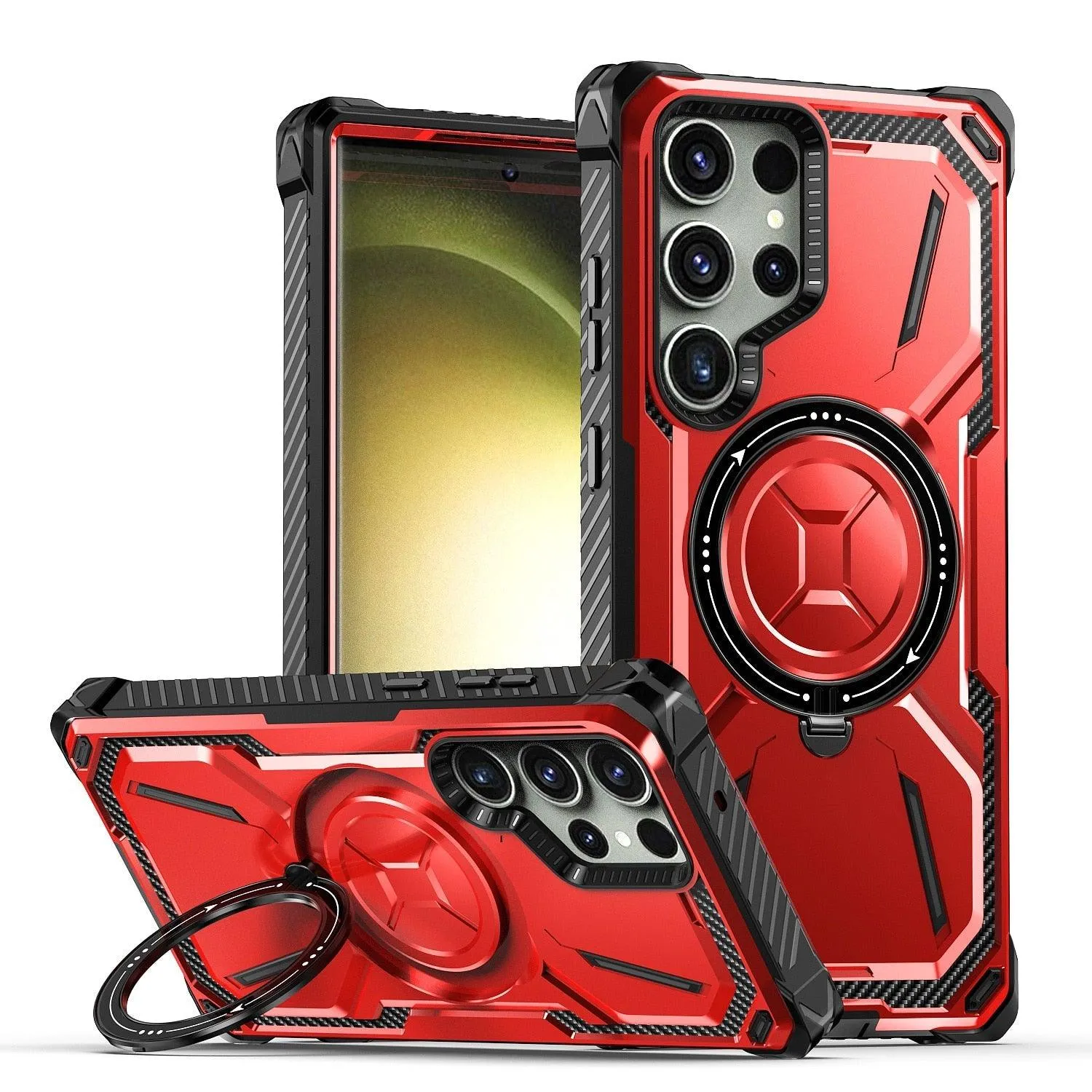 Samsung Galaxy S23 Ultra S23  Plus Case Metal Kickstand Magnetic Case with MagSafe