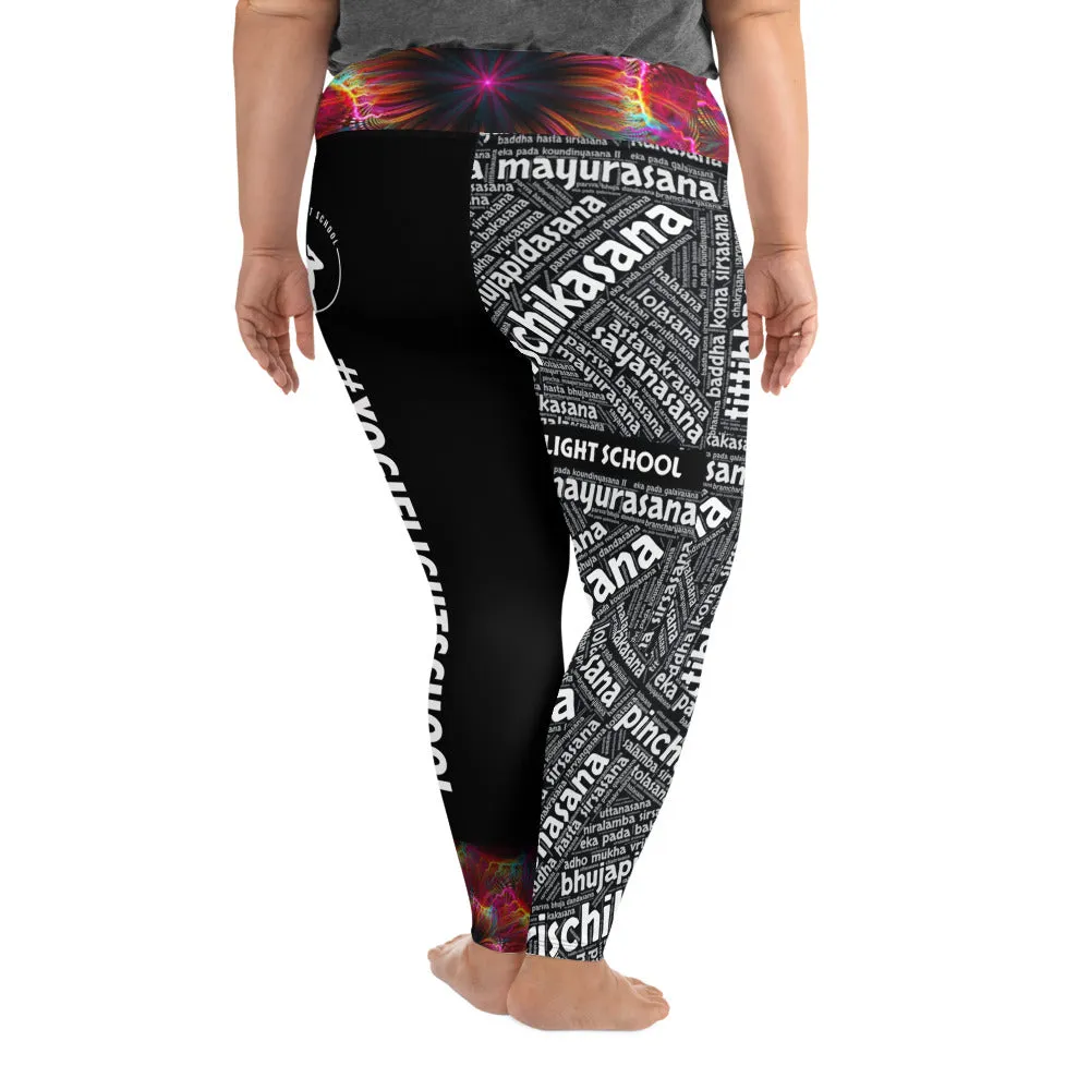 Sanskrit Leggings (Plus)- Multi-Colored Waistband