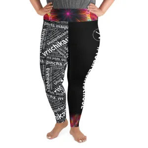 Sanskrit Leggings (Plus)- Multi-Colored Waistband