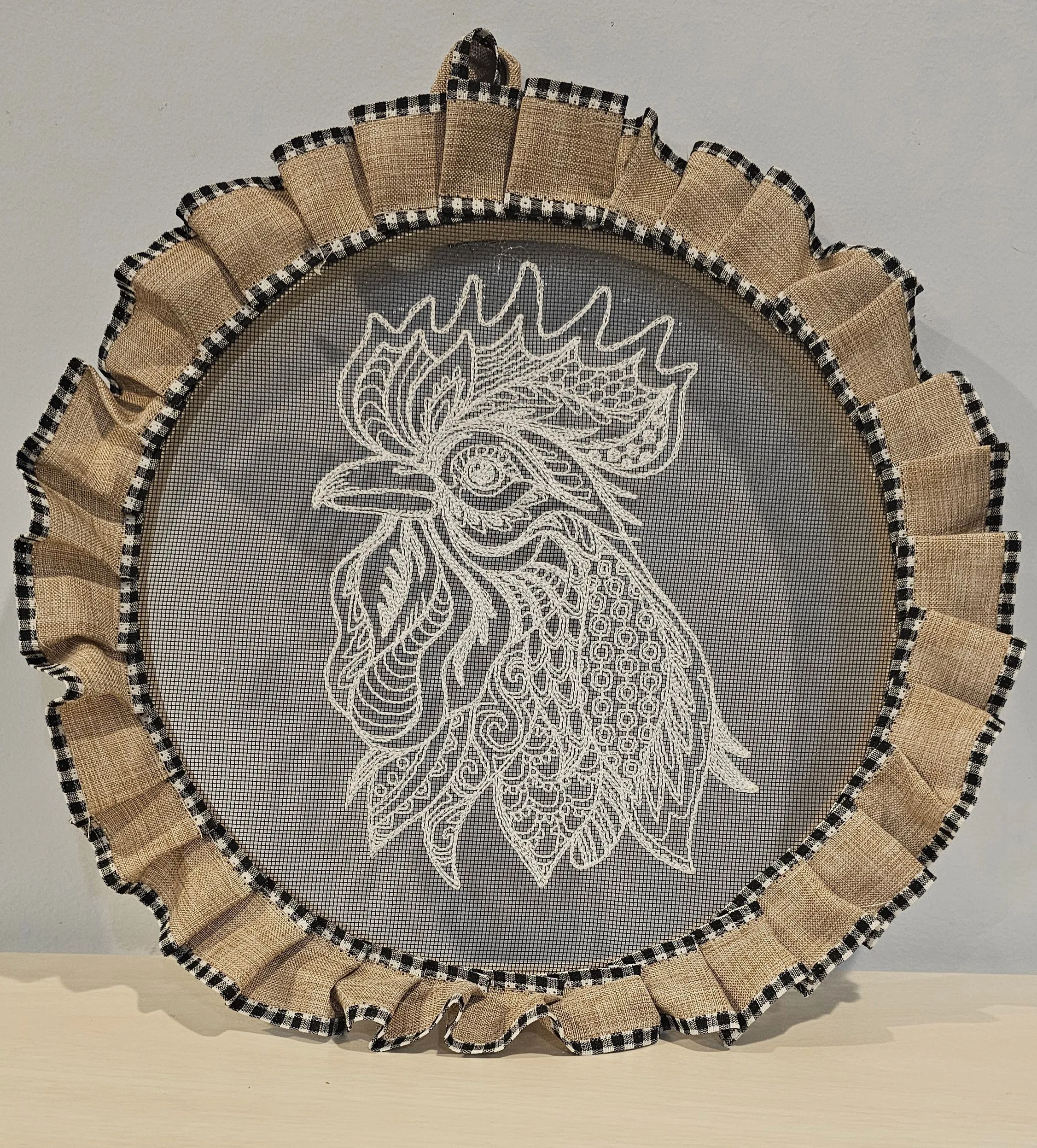 Screen Embroidery Rooster