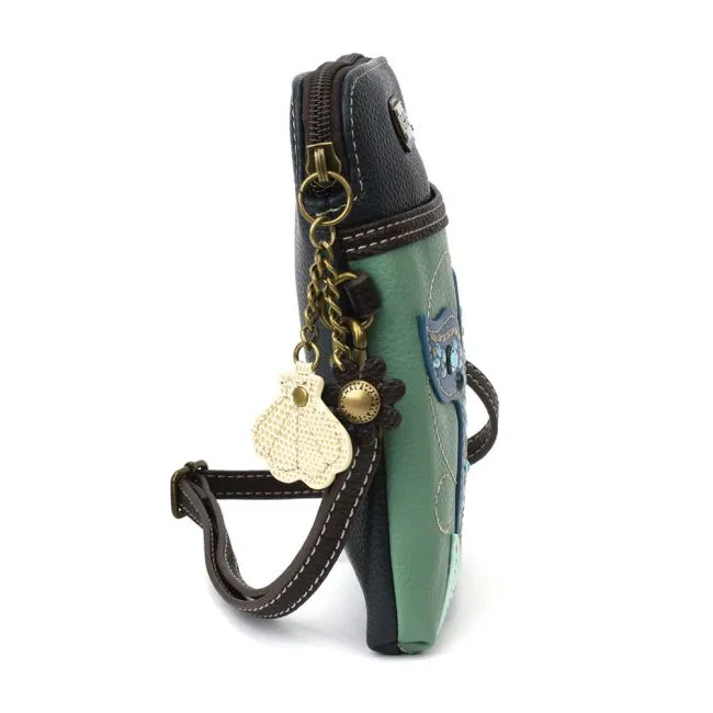 Sea Side Whale Tale Cell Phone Crossbody Bag