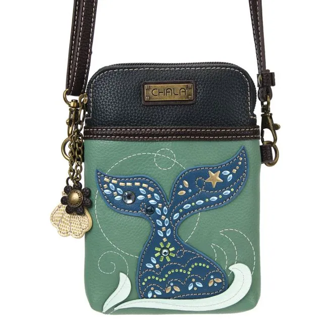 Sea Side Whale Tale Cell Phone Crossbody Bag