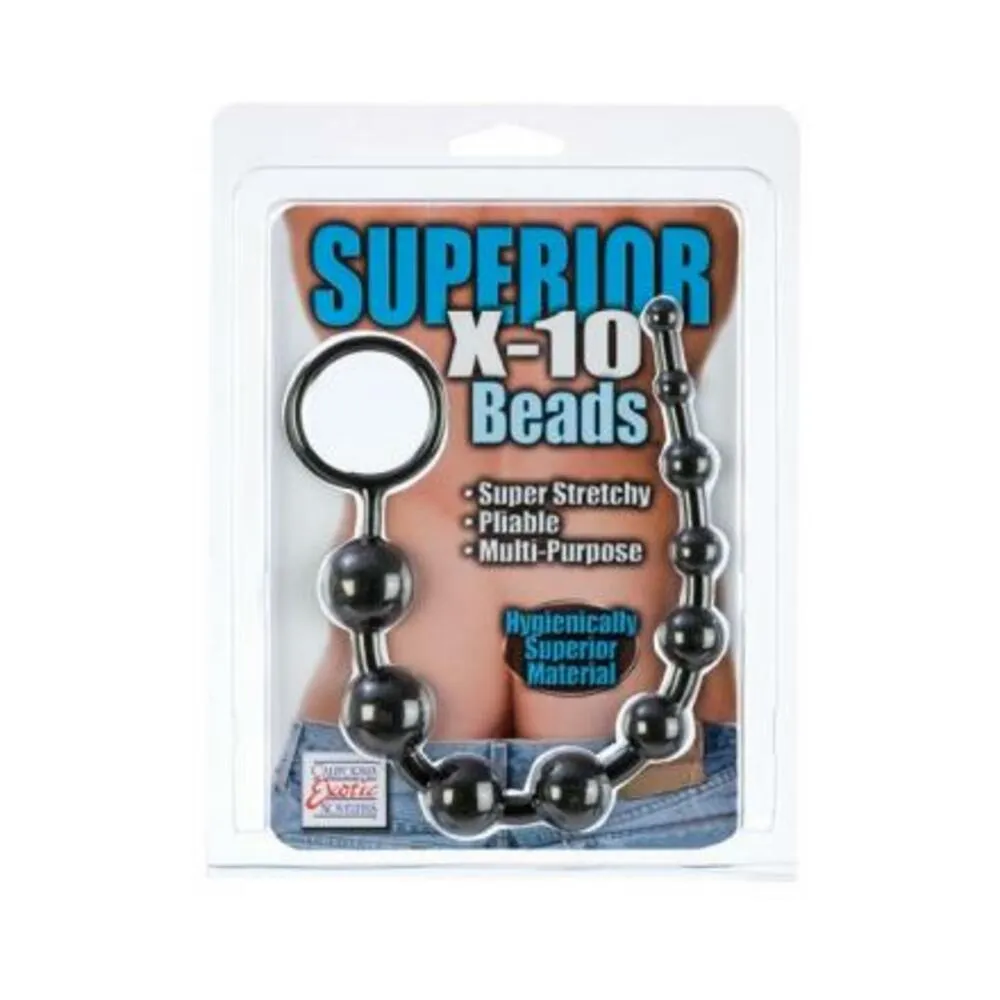 Silicone X-10 Beads - Black