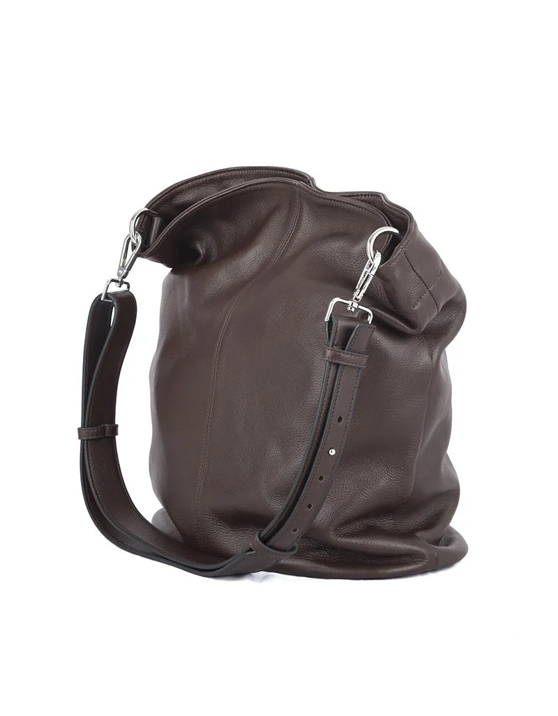 Simple Plain Leather Single Shouder Bag for Women