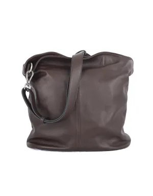 Simple Plain Leather Single Shouder Bag for Women