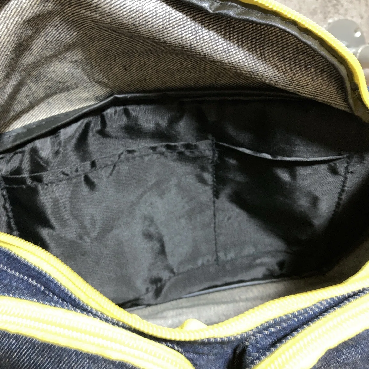 smiley face love and peace denim waist pack fanny pack bum bag blue