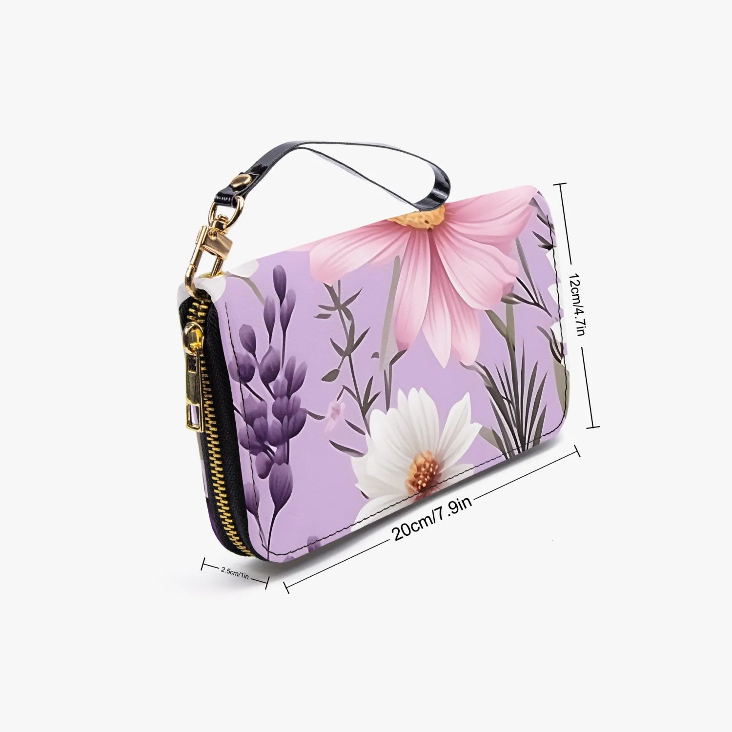 Spring Breeze  PU Leather Strap Zipper Wallet