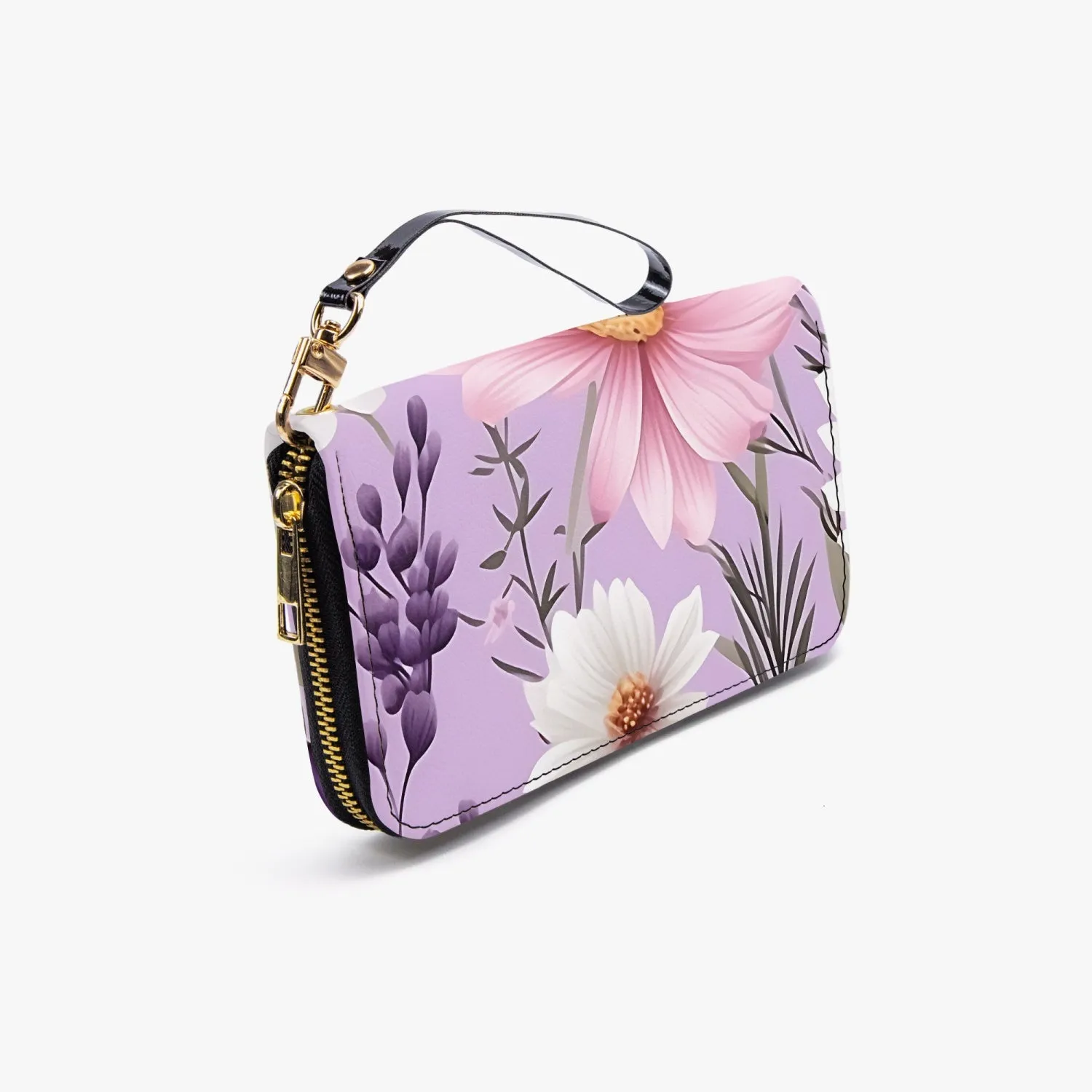 Spring Breeze  PU Leather Strap Zipper Wallet
