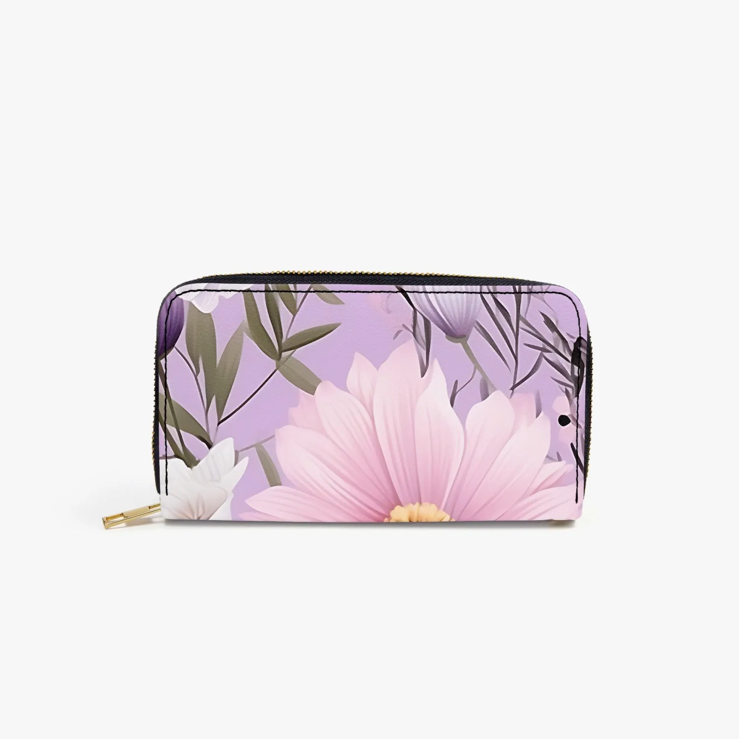 Spring Breeze  PU Leather Strap Zipper Wallet