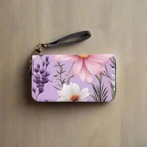 Spring Breeze  PU Leather Strap Zipper Wallet