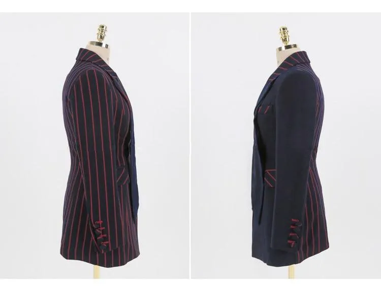 Striped Office Lady Pants Suit