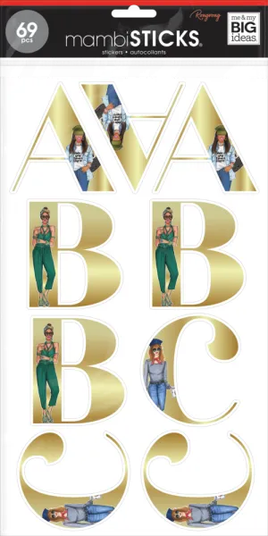 Stylish Alphas Stickers - Rongrong