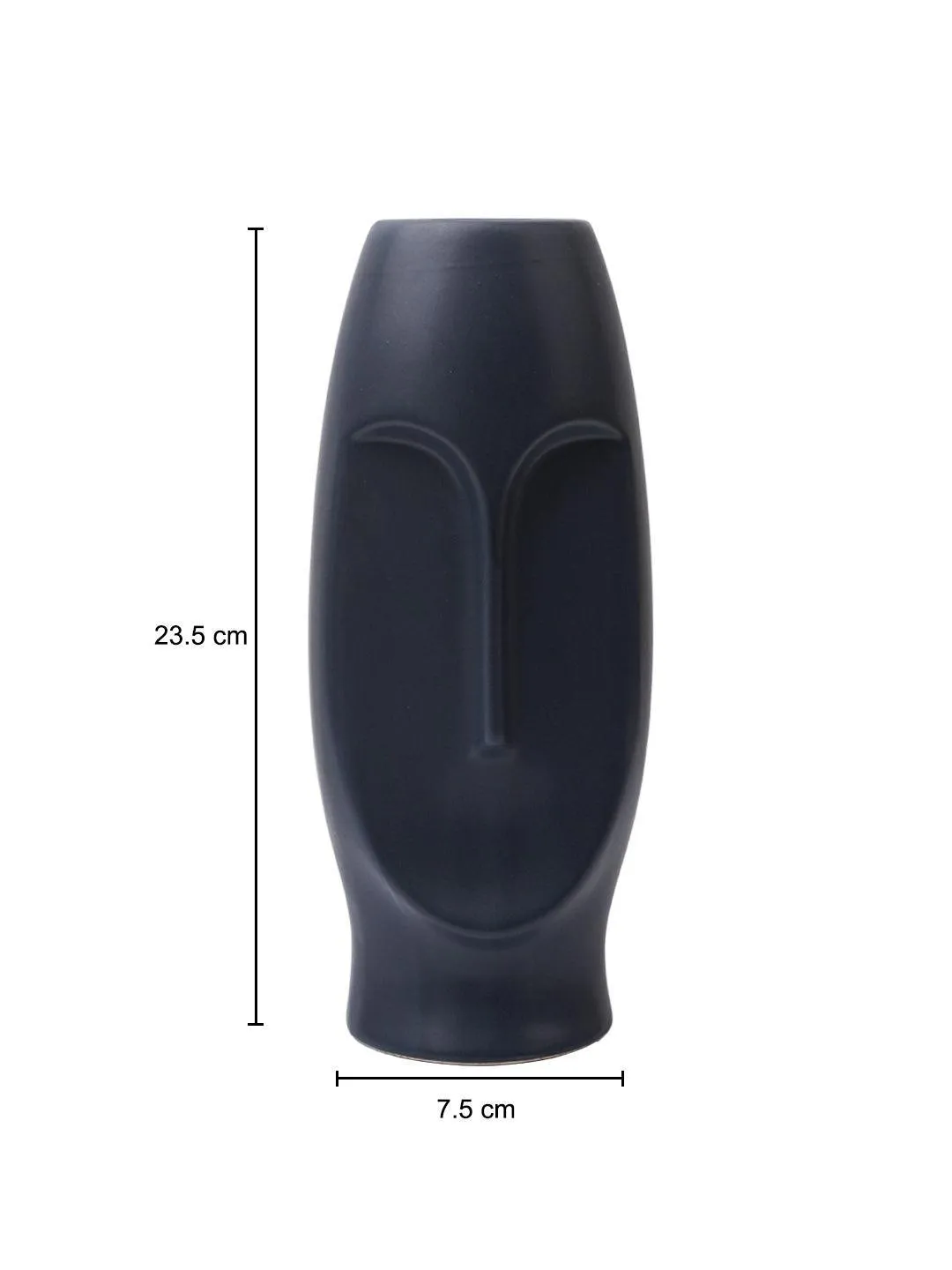 Stylish Black Face Shape Vase