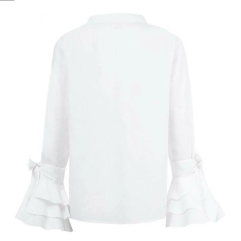 Stylish High-Collar Flare Shirt