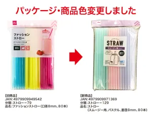 Stylish Straw -Color Pastel - 80Pcs.-