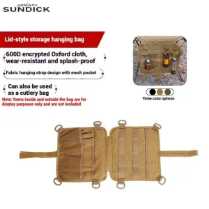 SUNDICK Outdoor Camping Storage Bag Hanging Storage Bag Side Storage Bag Oxford Cloth Thickened Multi Card Slot