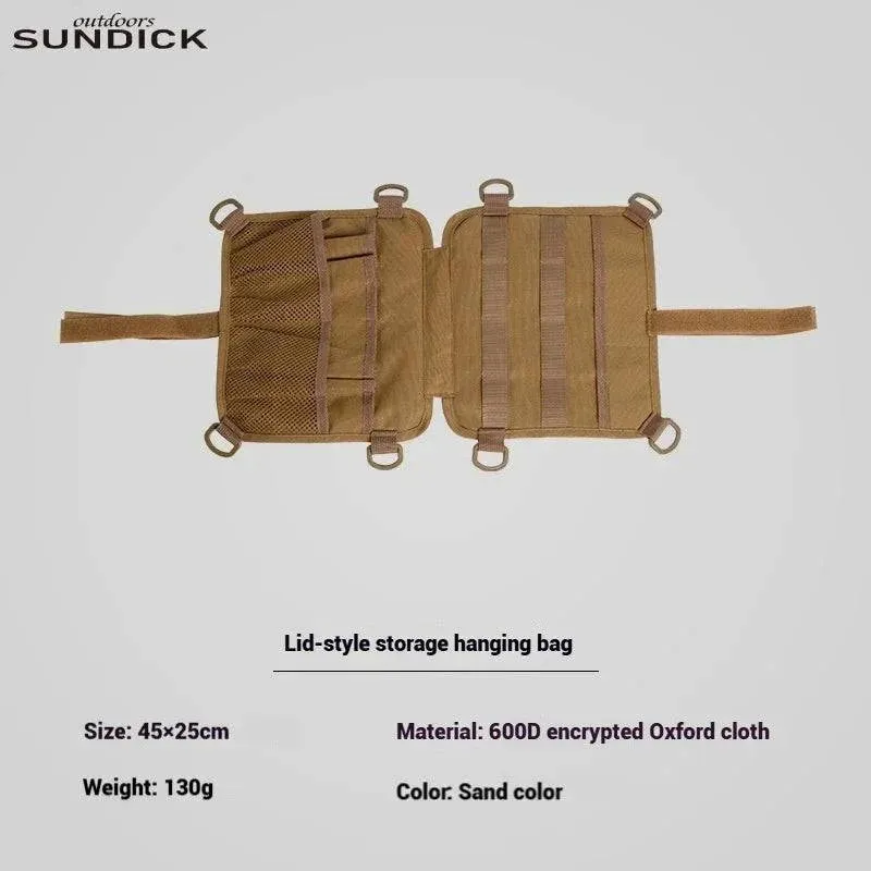 SUNDICK Outdoor Camping Storage Bag Hanging Storage Bag Side Storage Bag Oxford Cloth Thickened Multi Card Slot