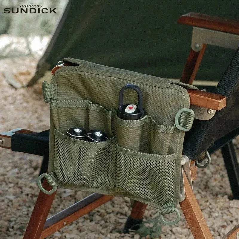 SUNDICK Outdoor Camping Storage Bag Hanging Storage Bag Side Storage Bag Oxford Cloth Thickened Multi Card Slot