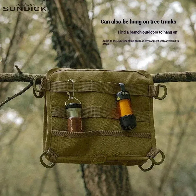 SUNDICK Outdoor Camping Storage Bag Hanging Storage Bag Side Storage Bag Oxford Cloth Thickened Multi Card Slot