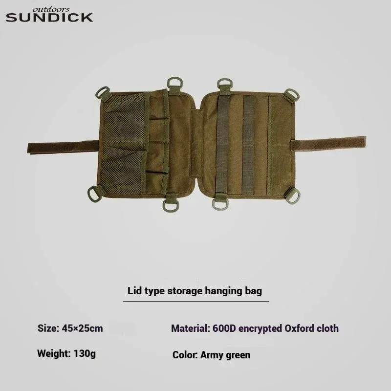 SUNDICK Outdoor Camping Storage Bag Hanging Storage Bag Side Storage Bag Oxford Cloth Thickened Multi Card Slot